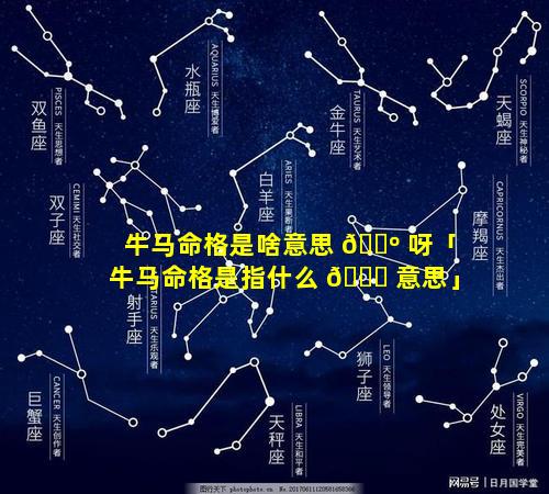 牛马命格是啥意思 🌺 呀「牛马命格是指什么 🐎 意思」